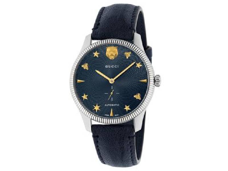 AUTOMATIC MEN'S WATCH STEEL/LEATHER G-TIMELESS GUCCI YA126347