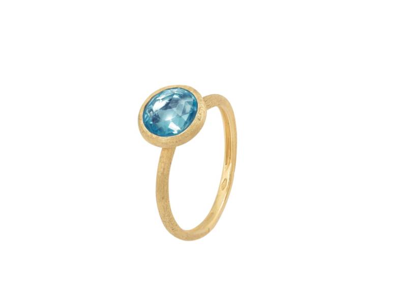 YELLOW GOLD RING WITH COLOURED GEMSTONES MINI MODEL JAIPUR COLOR MARCO BICEGO AB632