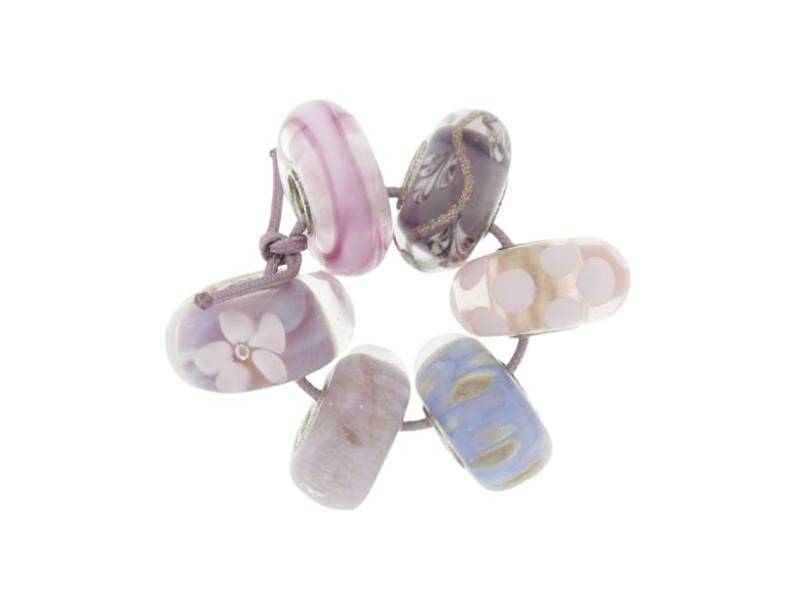 PINK AND VIOLET BEADS TROLLBEADS 1