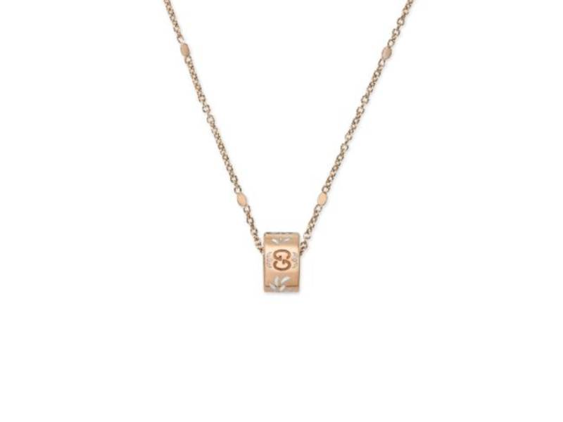 GOLD NECKLACE WITH WHITE ENAMEL ICON GUCCI YBB43455300200U/YBB43455300300U