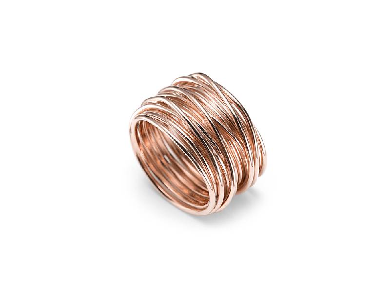 ROSE GOLD BAND RING TIBET MATTIOLI MAN75014