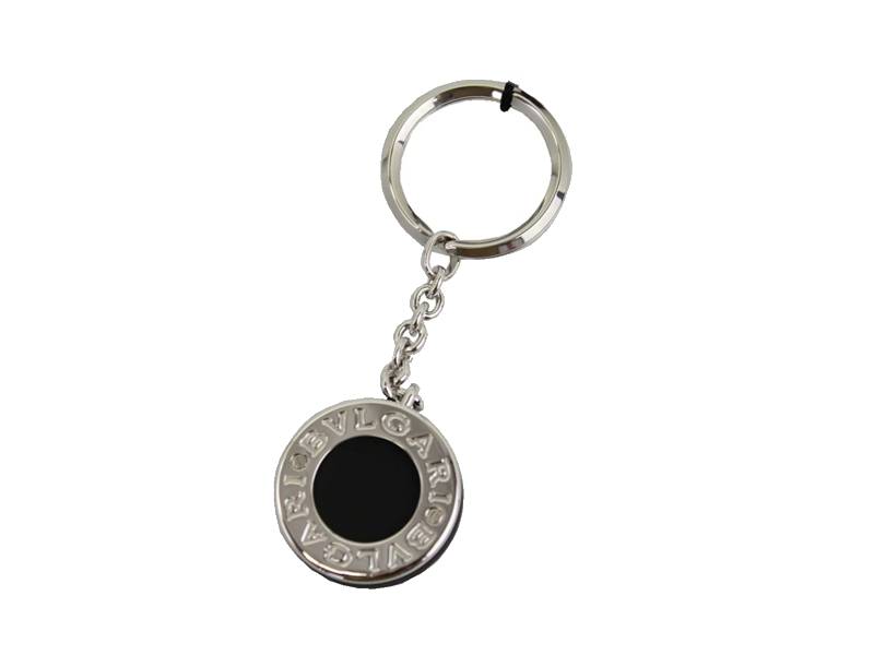 SILVER AND RUBBER KEYRING  BULGARI BULGARI BULGARI 34891