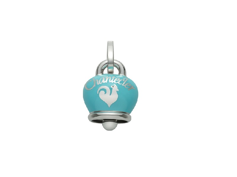 SILVER PENDANT BIG CAMPANELLA (BELL) WITH TORQUOISE ENAMEL ET VOILA 'CHANTECLER 36408