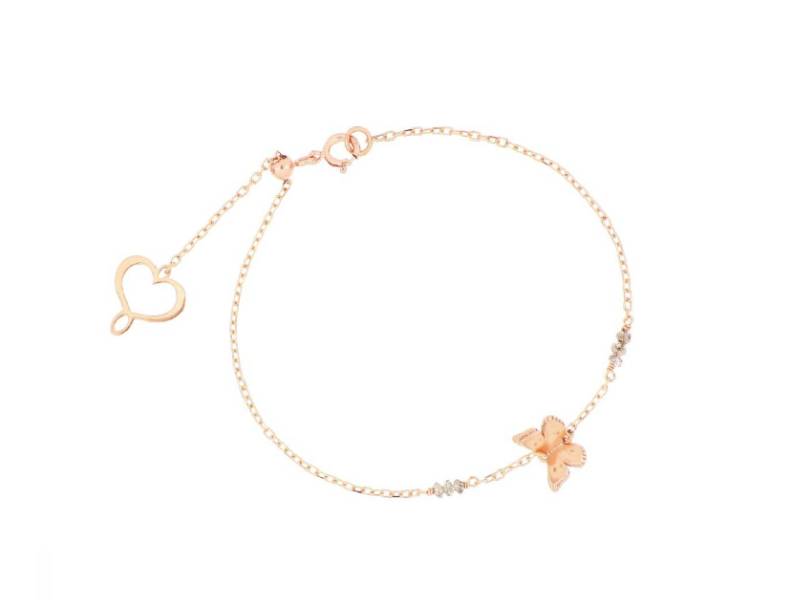 BRACCIALE PAPILLON ORO ROSA E DIAMANTI BROWN AURUM MAMAN ET SOPHIE BPPAP16D