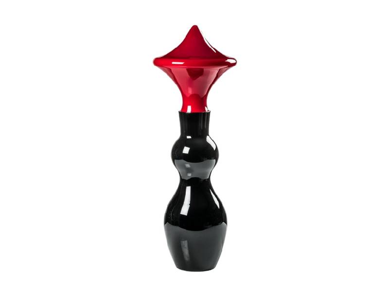 BLACK AND RED VASE 