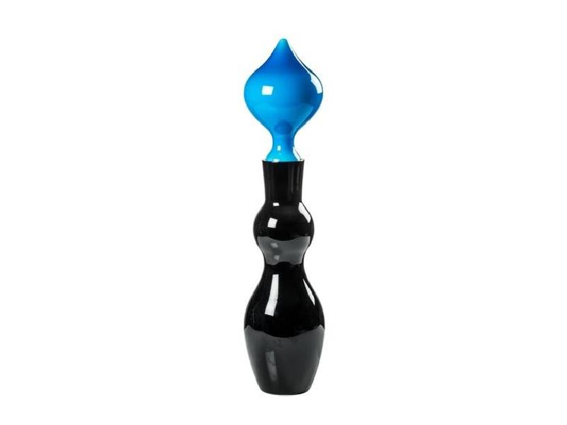 BLACK AND AQUAMARINE VASE 