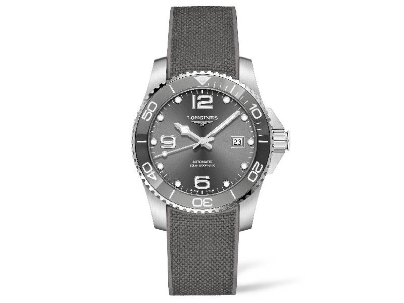 AUTOMATIC MEN'S WATCH STEEL-CERAMIC BEZEL/CAUCCIU' HYDROCONQUEST LONGINES L3.781.4.76.9