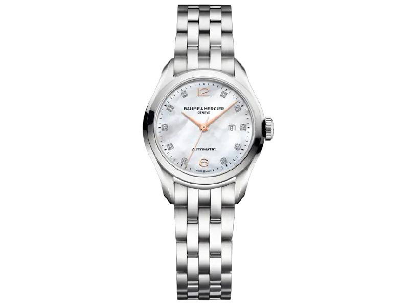 WOMEN'S WATCH AUTOMATIC STEEL/STEEL WITH DIAMONDS CLIFTON BAUME & MERCIER M0A10151