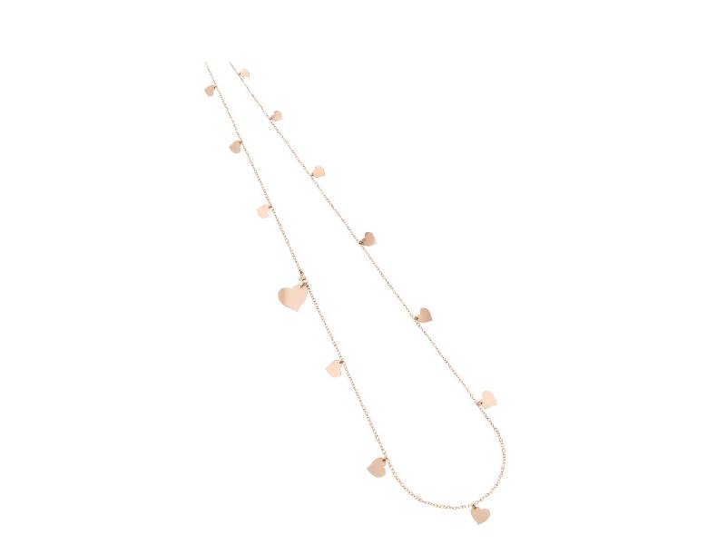 COLLANA LUNGA ARGENTO QUINDICI CUORI E CUORE REMOVIBILE CUORI STELLE QUADRIFOGLI MAMAN ET SOPHIE CL0021