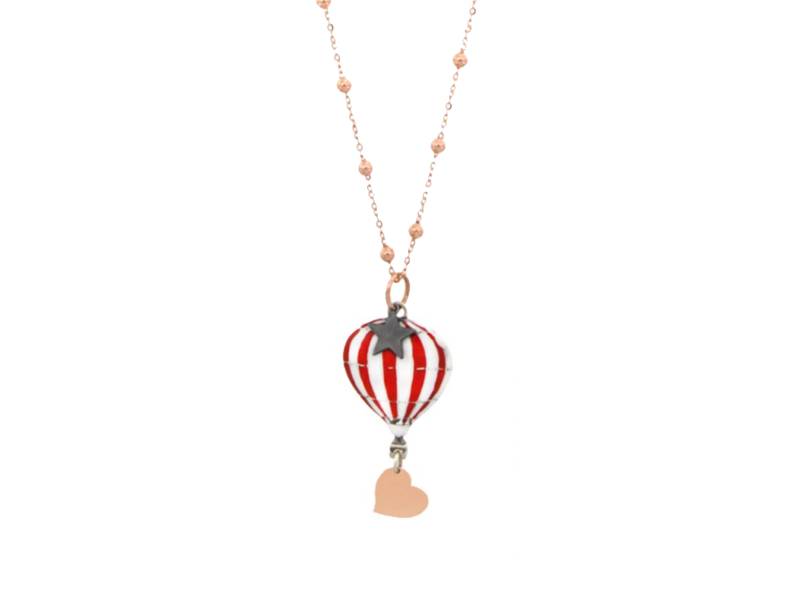 NECKLACE WITH ENAMELED BALLOON PENDANT C'ERA UNA VOLTA MAMAN ET SOPHIE PDCUVMNS