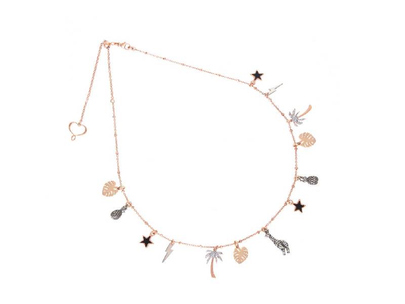 CHOKER NECKLACE WITH PENDANTS ELEMENTS WE HEART MAMAN ET SOPHIE GHAFRMO