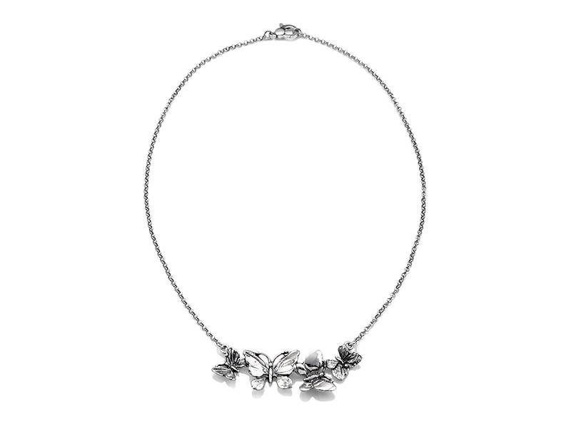 BUTTERFLIES SWING SILVER NECKLACE GIOVANNI RASPINI 9540