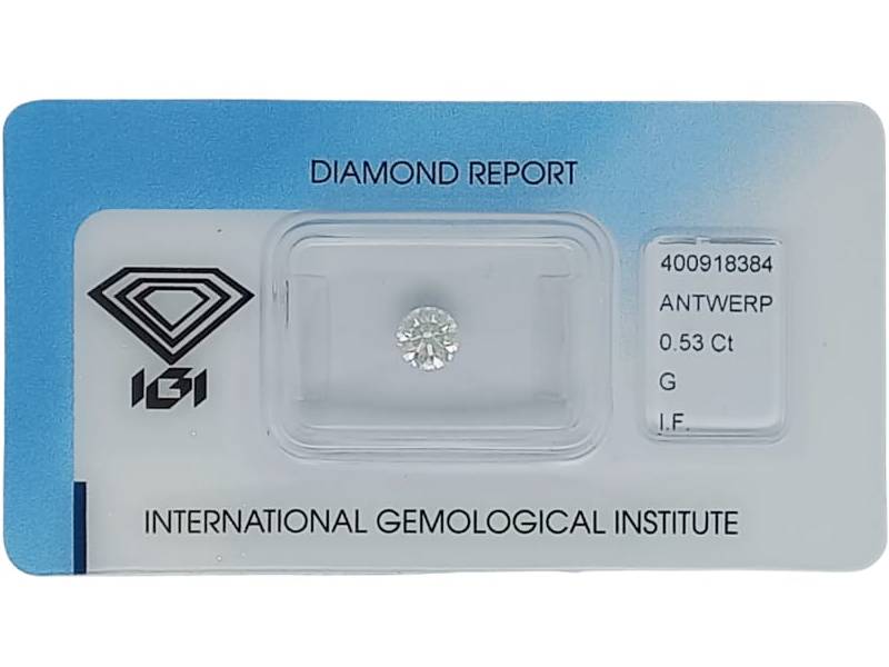 INVESTMENT DIAMOND IGI 0.53ct G IF