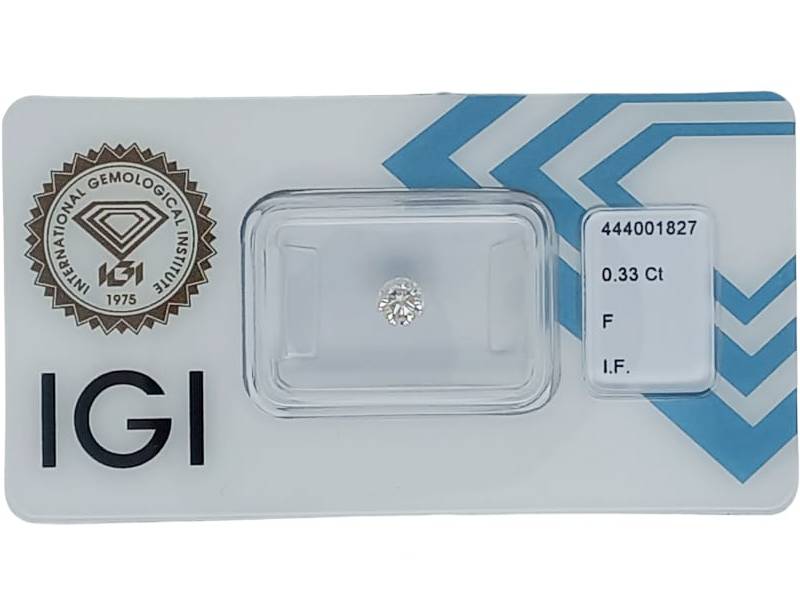 INVESTMENT DIAMOND IGI 0.33CT F IF