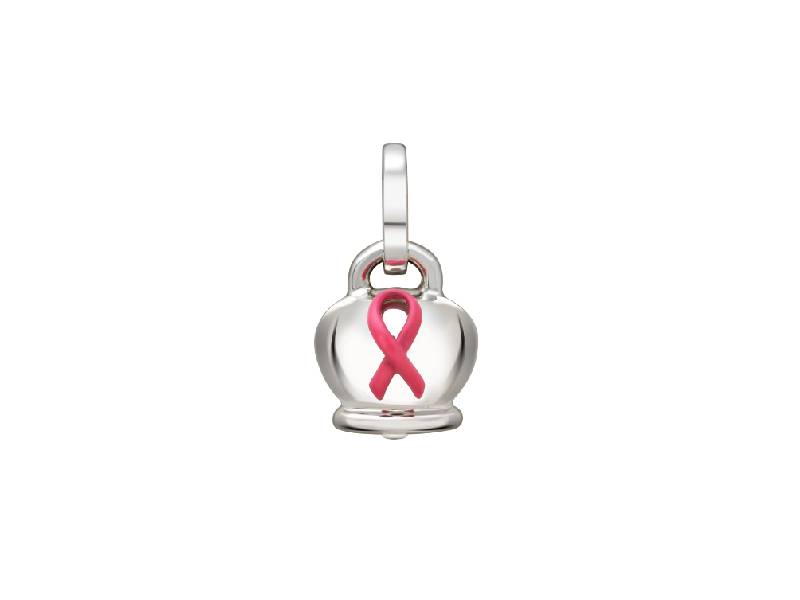 MICRO PENDANT CAMPANELLA EUROPA DONNA IN SILVER AND PINK ENAMEL ET VOILA' CHANTECLER 41349