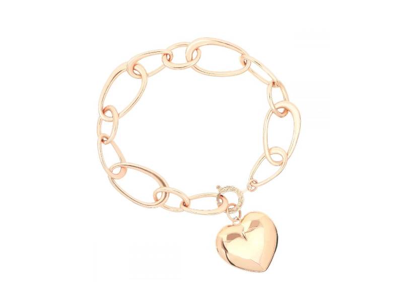 BRACCIALE ARGENTO CUORE BORBONICO E MAGLIE GRANDI CUORE BORBONICO MAMAN ET SOPHIE BRBRBE