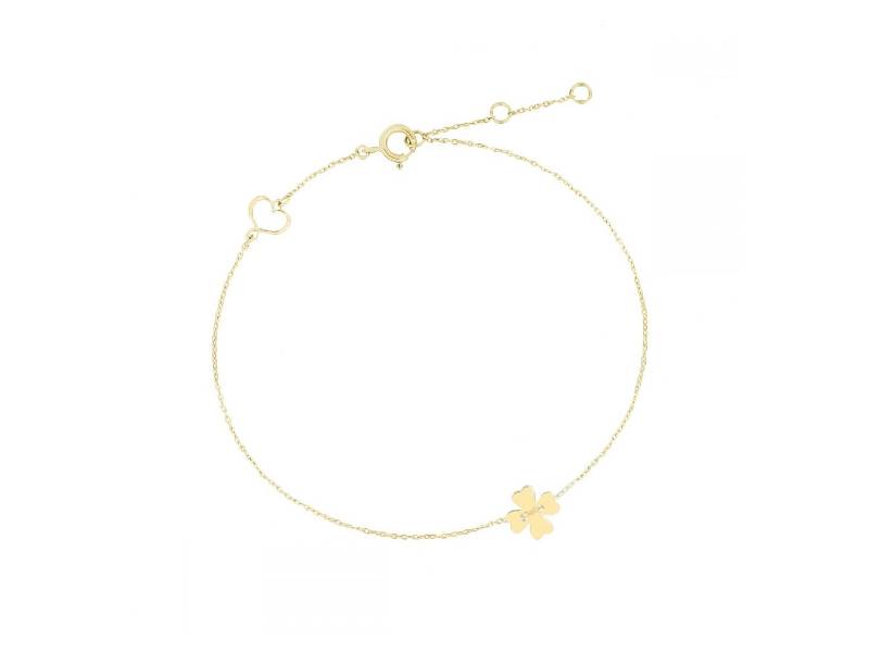 18KT YELLOW GOLD PETIT FOUR-LEAF CLOVER BRACELET AURUM MAMAN ET SOPHIE BRPDM9