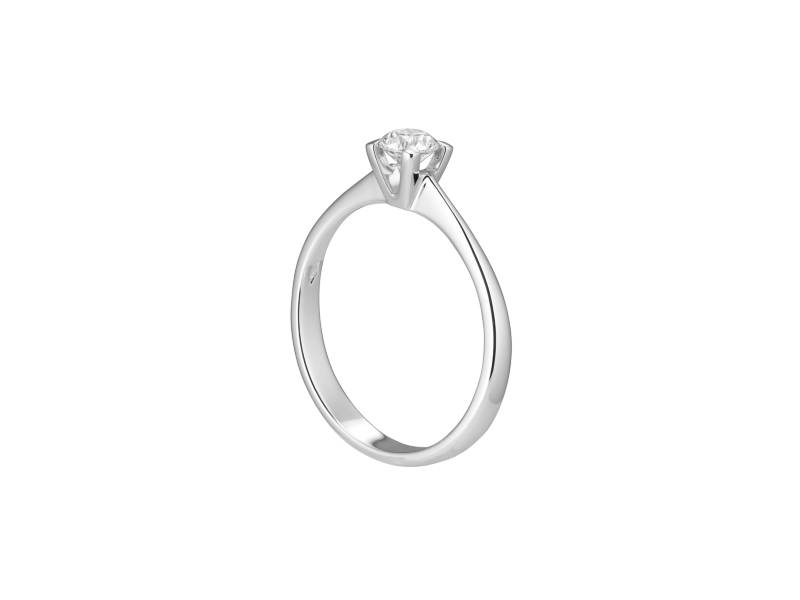 18 KT WHITE GOLD SOLITAIRE RING WITH DIAMOND 0.20 G SI WORLD DIAMOND GROUP AB1626B