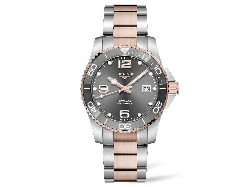 AUTOMATIC MEN'S WATCH STEEL-PVD/STEEL-PVD CERAMIC BEZEL HYDROCONQUEST LONGINES L3.781.3.78.7