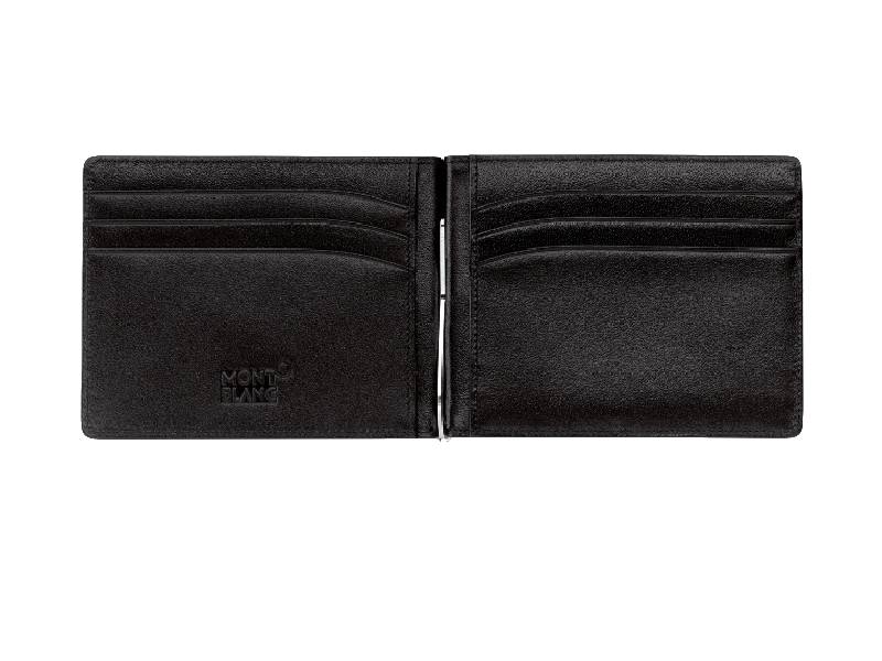 WALLET 6 COMPARTMENTS WITH MONEY CLIP MEISTERSTUCK BLACK MONTBLANC 5525