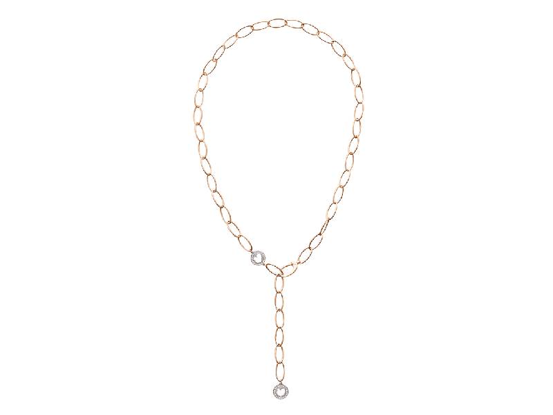 18KT ROSE GOLD OVAL LINKS CHAIN WITH DIAMONDS ACCESSORIES CHANTECLER 39628/39629/39630