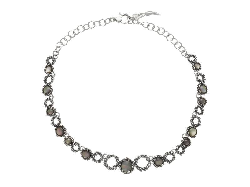COLLANA IN ARGENTO CON MADREPERALA E QUARZO IALINO MINI MAUI GIOVANNI RASPINI 10680
