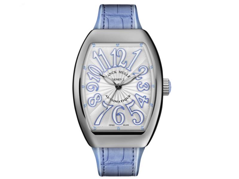 WOMEN'S WATCH AUTOMATIC STEEL/LEATHER VANGUARD COLLECTION FRANCK MULLER V 32 SC AT FO (BL)