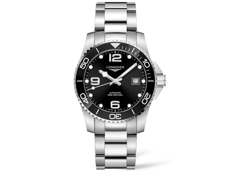 AUTOMATIC MEN'S WATCH STAINLESS STEEL/ STAINLESS STEEL CERAMIC BEZEL HYDROCONQUEST LONGINES L3.781.4.56.6