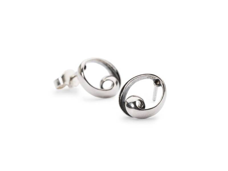 SILVER EARRINGS NEVERENDING STUDS TROLLBEADS TAGEA-00072