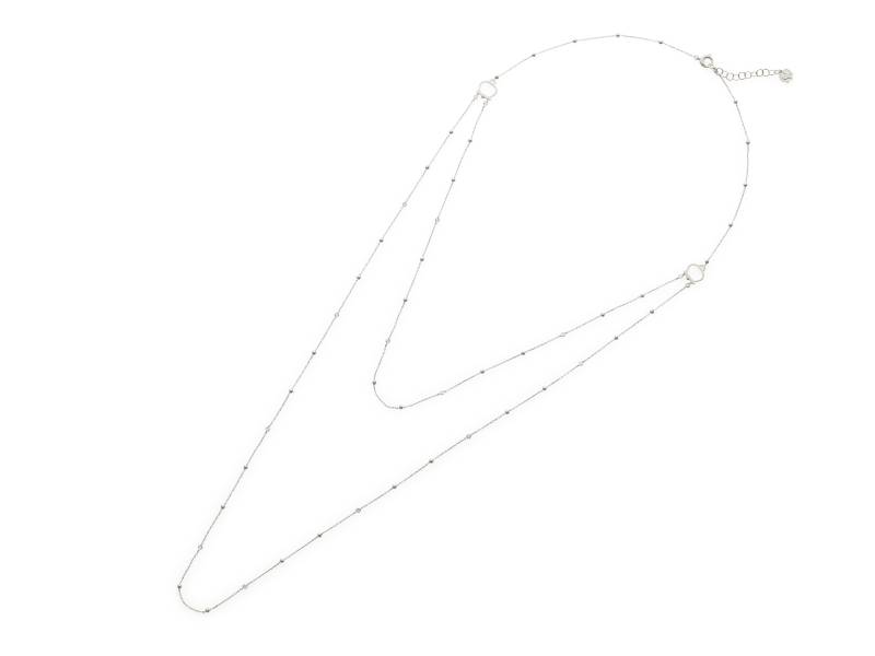 TWO WIRE WHITE GOLD NECKLACE WITH DIAMONDS ACCESSORI CHANTECLER 37873
