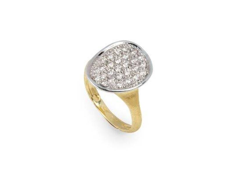 ANELLO ORO GIALLO PAVE' DI DIAMANTI MARCO BICEGO LUNARIA AB579-B