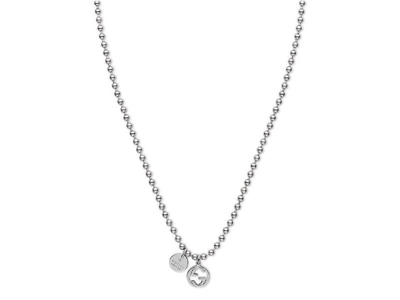 SILVER BUOLE NECKLACE WHIT CHARMS GUCCI YBB39099200100U