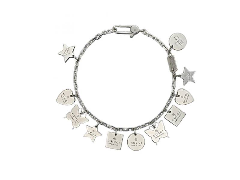 SILVER BRACELET WITH PENDANTS  TRADEMARK GUCCI YBA233891001