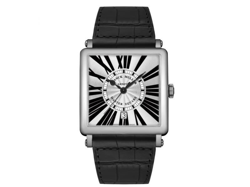 AUTOMATIC MEN'S WATCH STAINLESS STEEL/LEATHER MASTER SQUARE COLLECTION FRANCK MULLER 6000 K SC DT R