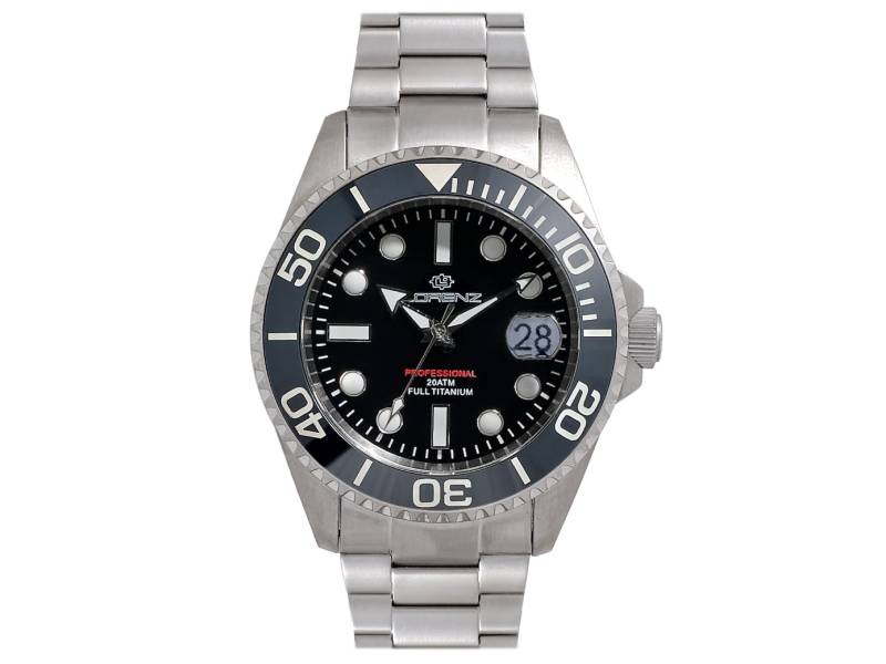 AUTOMATIC MEN'S WATCH TITANIUM/TITANIUM WITH CERAMIC BEZEL FULL TITANIUM 200METRI LORENZ 030212AA