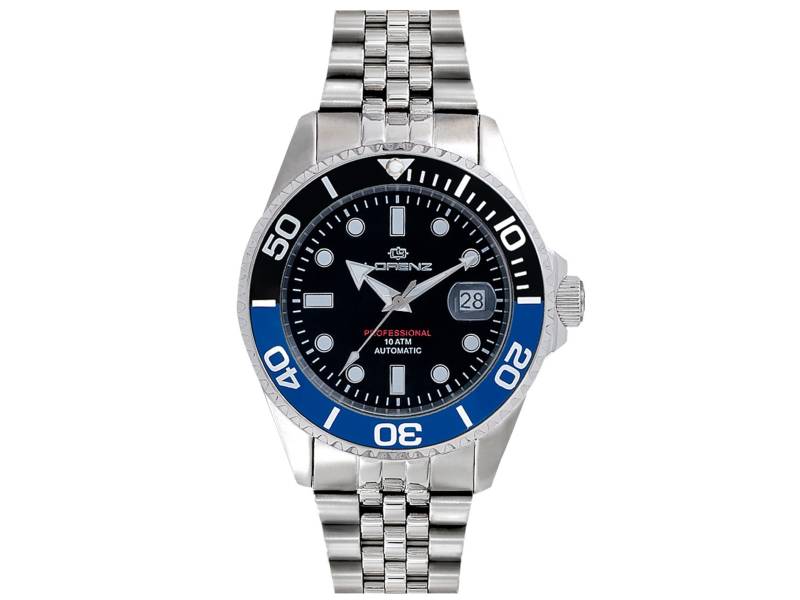 AUTOMATIC MEN'S WATCH STEEL / STEEL SUBMARINE JUBILEE PROFESSIONAL DIVER LORENZ 030190BB