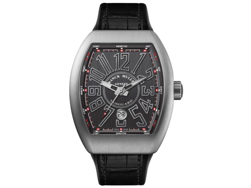 AUTOMATIC MEN'S WATCH STAINLESS STEEL/LEATHER VANGUARD FRANCK MULLER V 45 SC DT BR