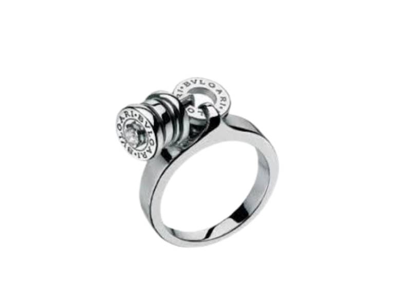 WHITE GOLD RING WITH DIAMOND BZERO1 BULGARI AN853879