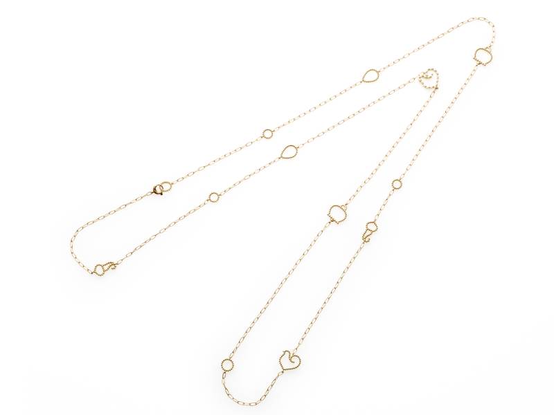 NECKLACE IN YELLOW GOLD AND DIAMAONDS ANIMA 70 CHANTECLER 37025