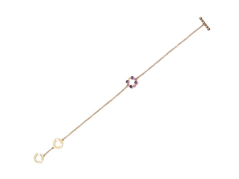 BRACCIALE IN ORO ROSA CON UN ELEMENTO IN AMETISTA E ZAFFIRI ROSA CAPRI 1947CHANTECLER 31867