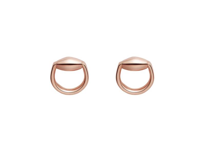 18KT ROSE GOLD STUD EARRINGS HORSEBIT GUCCI YBD39102600200U / YBD39102600100U