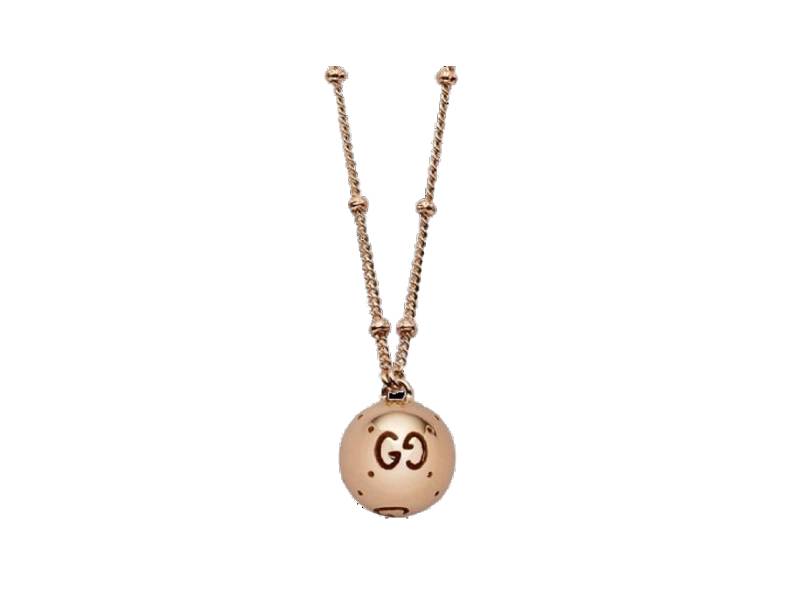 ROSE GOLD GUCCI NECKLACE GG RUNNING YBB246502002