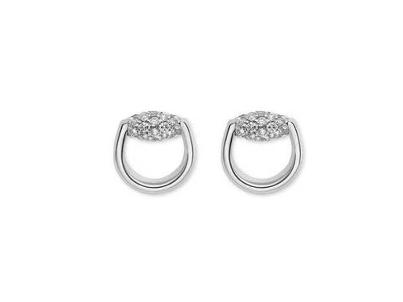 18KT WHITE GOLD EARRING WITH DIAMONDS HORSEBIT GUCCI YBD39090200100U