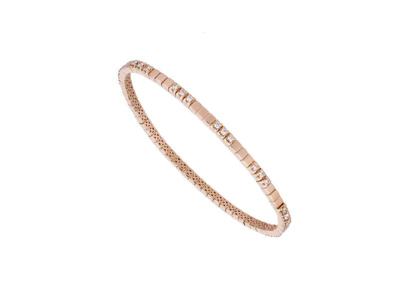 BRACCIALE ELASTICO ORO ROSA E DIAMANTI WORLD DIAMOND GROUP BTE004DI2