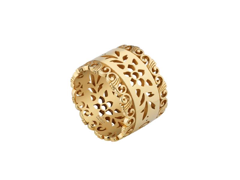 18KT YELLOW GOLD RING ICON BLOOMS GUCCI YBC554647001014