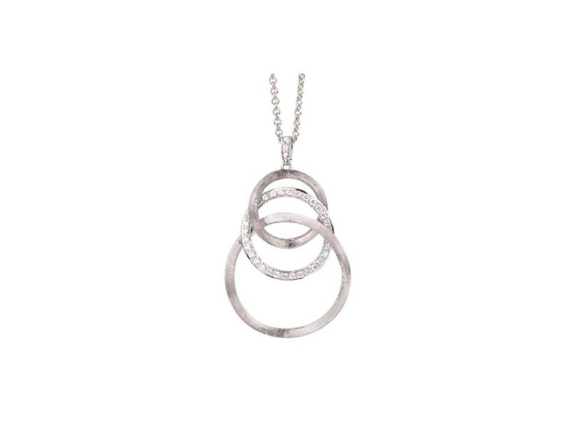 18KT WHITE GOLD NECKLACE WITH DIAMONDS JAIPUR LINK MARCO BICEGO CB1403-B