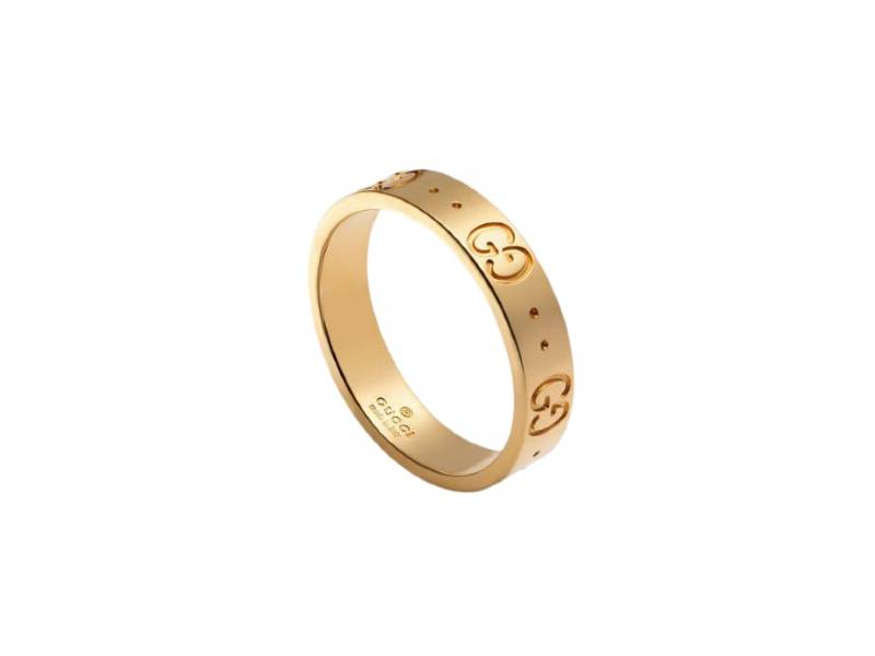 18KT YELLOW GOLD THIN BAND RING  ICON GUCCI YBC073230001