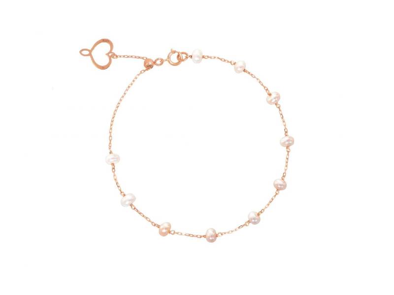 18KT ROSE GOLD BRACELET WITH FRESH WATER PEARLS AURUM MAMAN ET SOPHIE BPPTAPE