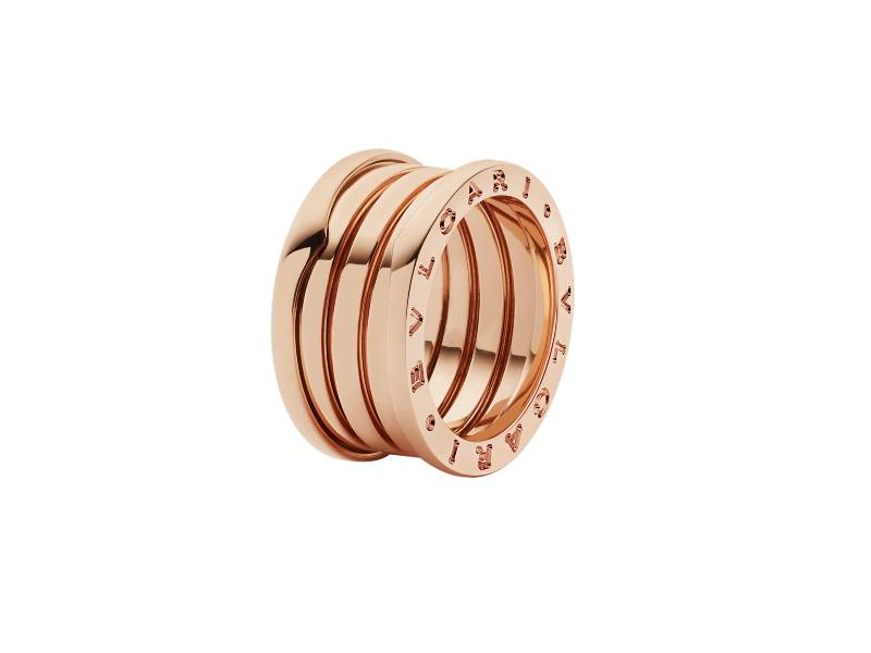 ANELLO ORO ROSA A QUATTRO FASCE BZERO1 BULGARI AN856732