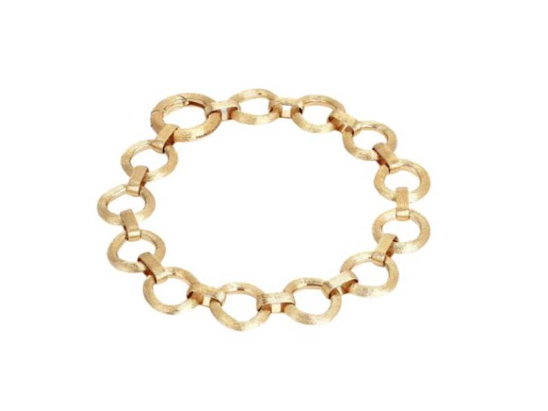 18KT YELLOW GOLD FLAT LINK BRACELET  JAIPUR LINK MARCO BICEGO BB2609 Y 02